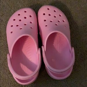 Pink crocs